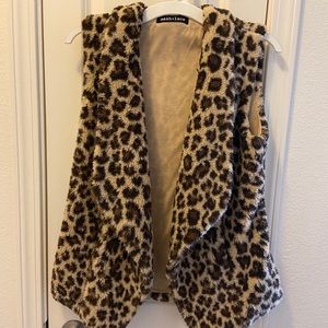Animal print vest